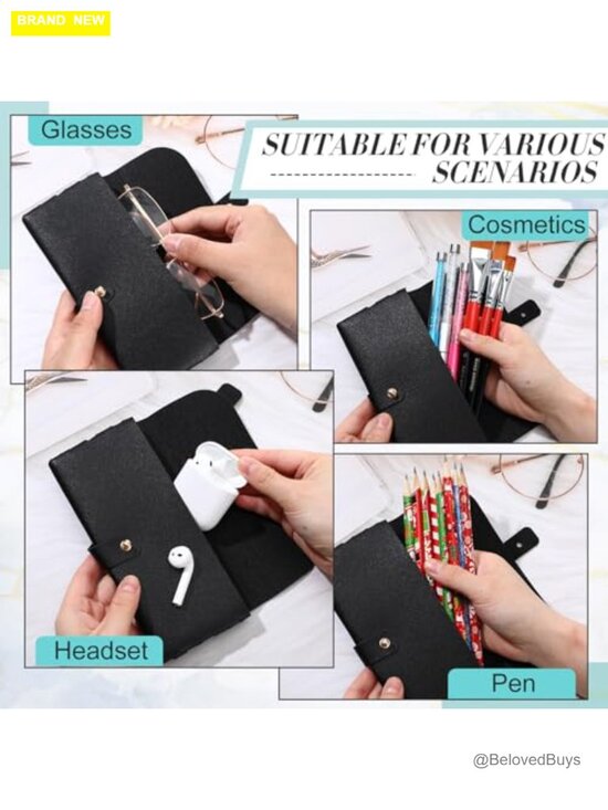 60 Pack PU Leather Soft Eyeglass Cases Sunglass Pouch Travel Glasses Bag main image 7